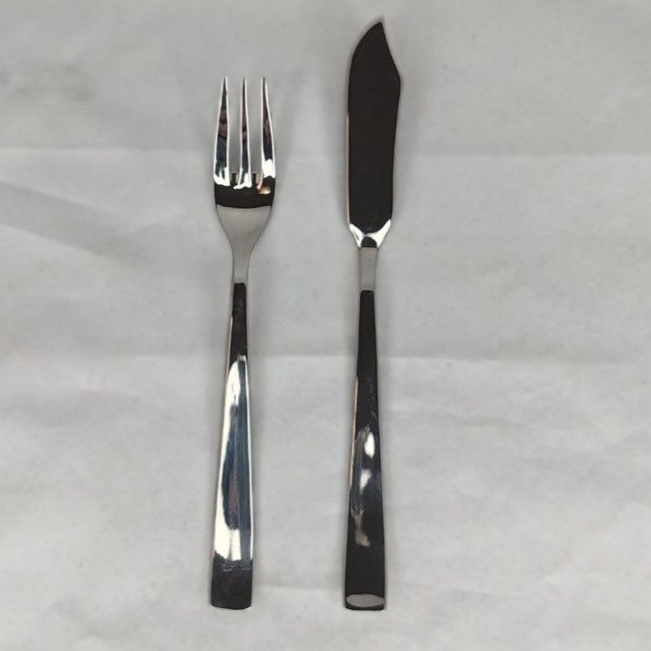 Набор столовых приборов 2 предмета, вилка и нож для рыбы  #1