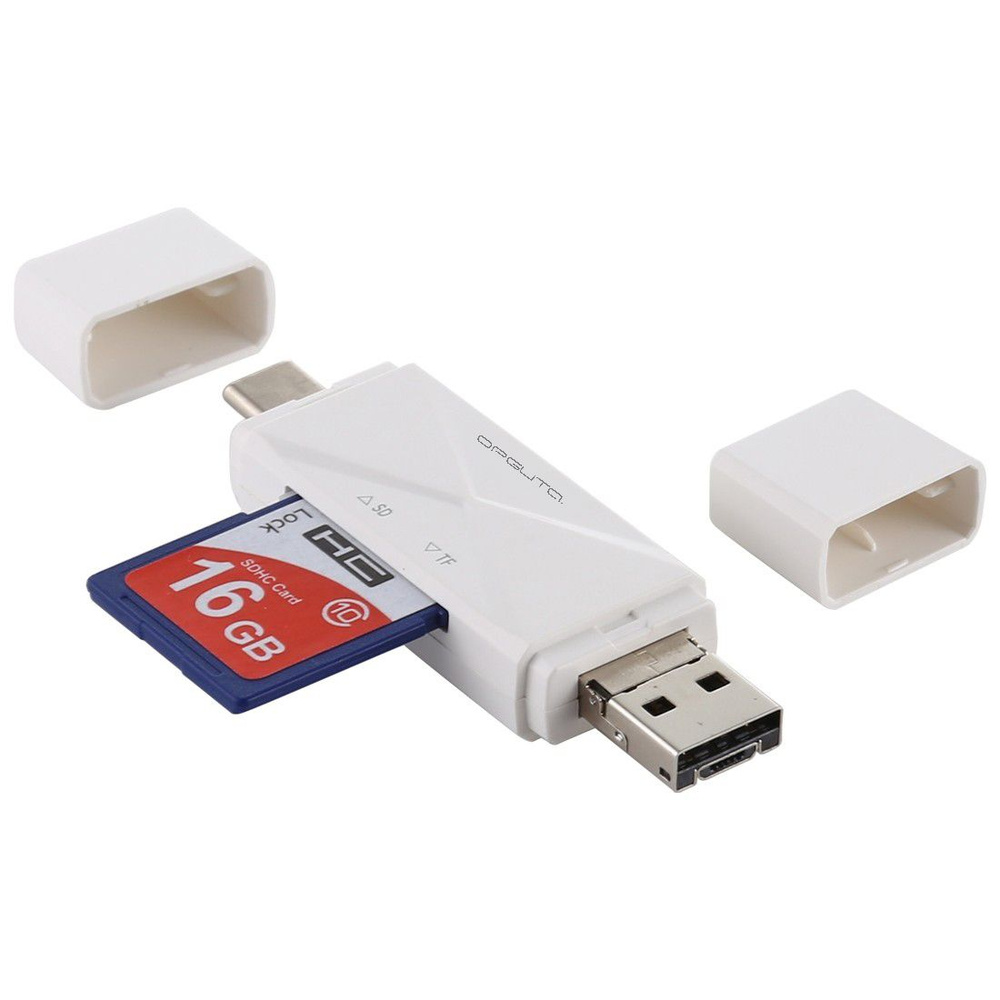 Орбита OT-PCR16 Белый картридер OTG (TF, SD, microUSB, Type-C) #1