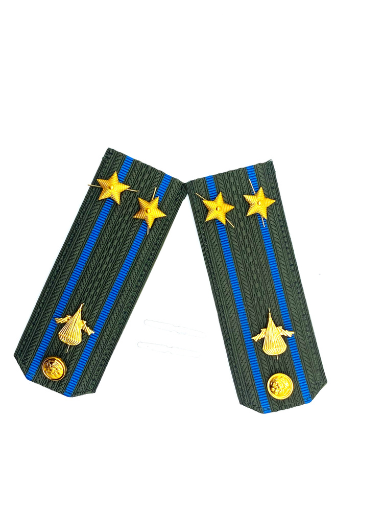 Погоны ВДВ РФ (пластиковые, зеленые ) - подполковник #1