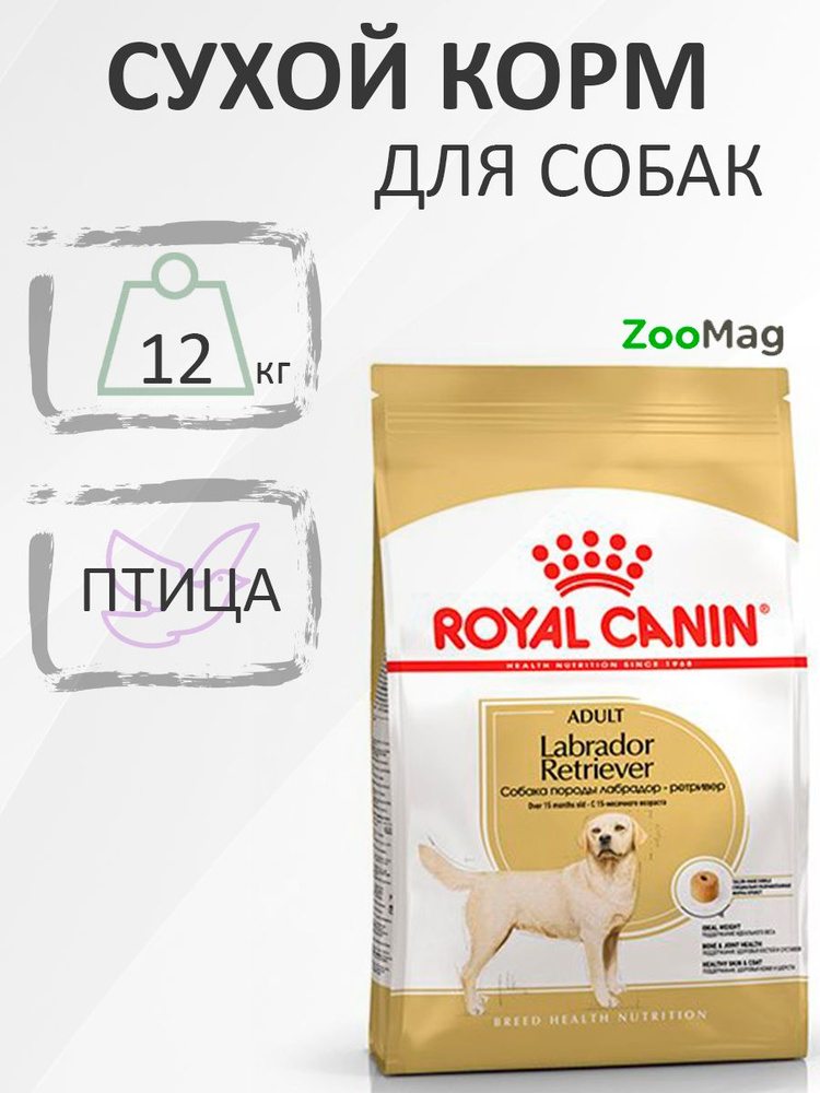 Royal Canin Breed dog Labrador Retriever Adult / Сухой корм Роял Канин для взрослых собак породы Лабрадор #1