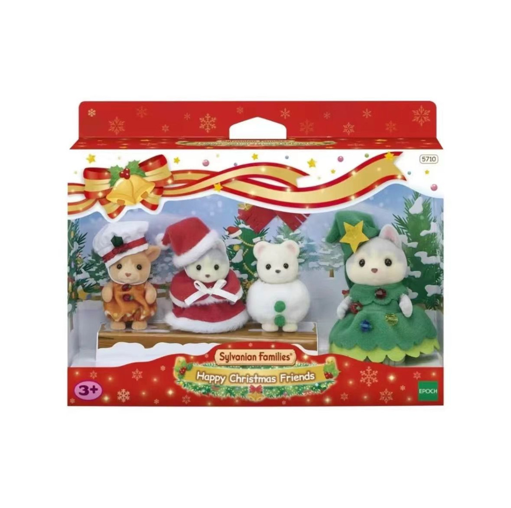 Sylvanian Families Calico Critters Happy Christmas Friends Серия мультяшных персонажей  #1