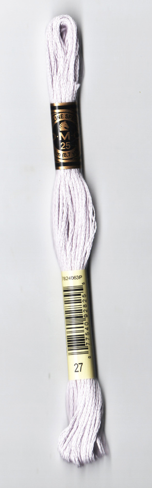 Мулине DMC (Франция), артикул 117, 100% хлопок, цвет 27 Светлый серо-лиловый, 1шт (пасма).  #1