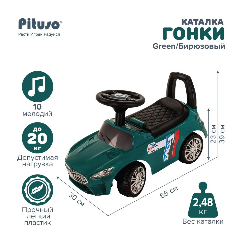 Каталка детская Pituso Гонки Green #1