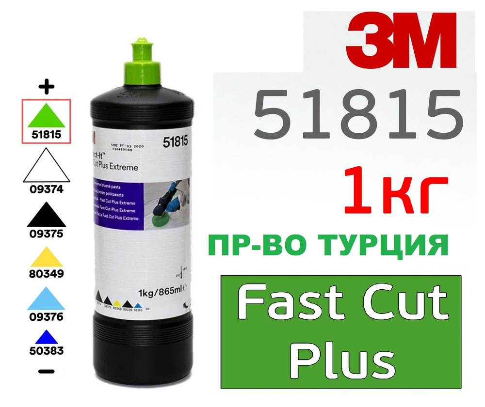 51815 3M Perfect-it Fastcut Plus Extreme Паста абразивная полировальная, 1кг  #1