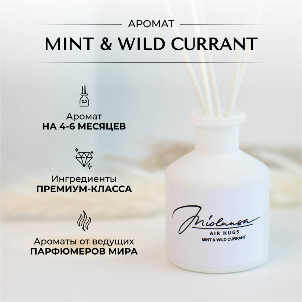 Ароматический диффузор для дома MIOLANSA Мята & Дикая смородина (Mint & Wild currant), 50 мл  #1