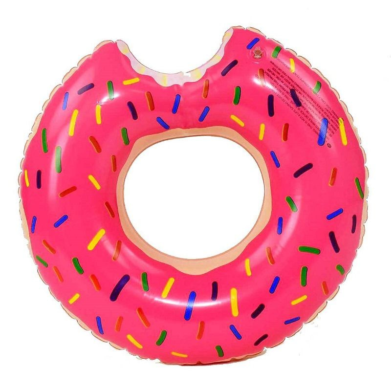 Надувной круг для плавания ПОНЧИК розовый диаметр 120см #1