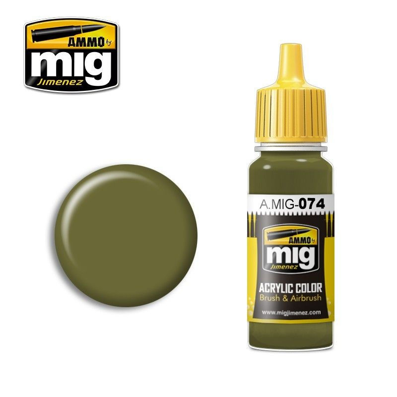 Краска акриловая Зеленый мох (GREEN MOSS) (Ammo Mig) (17ml) #1