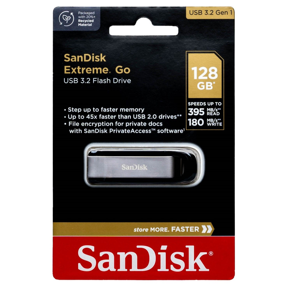 Флеш-накопитель (флэшка) SanDisk USB 3.2 Flash Drive 128 ГБ Extreme Go Type A #1