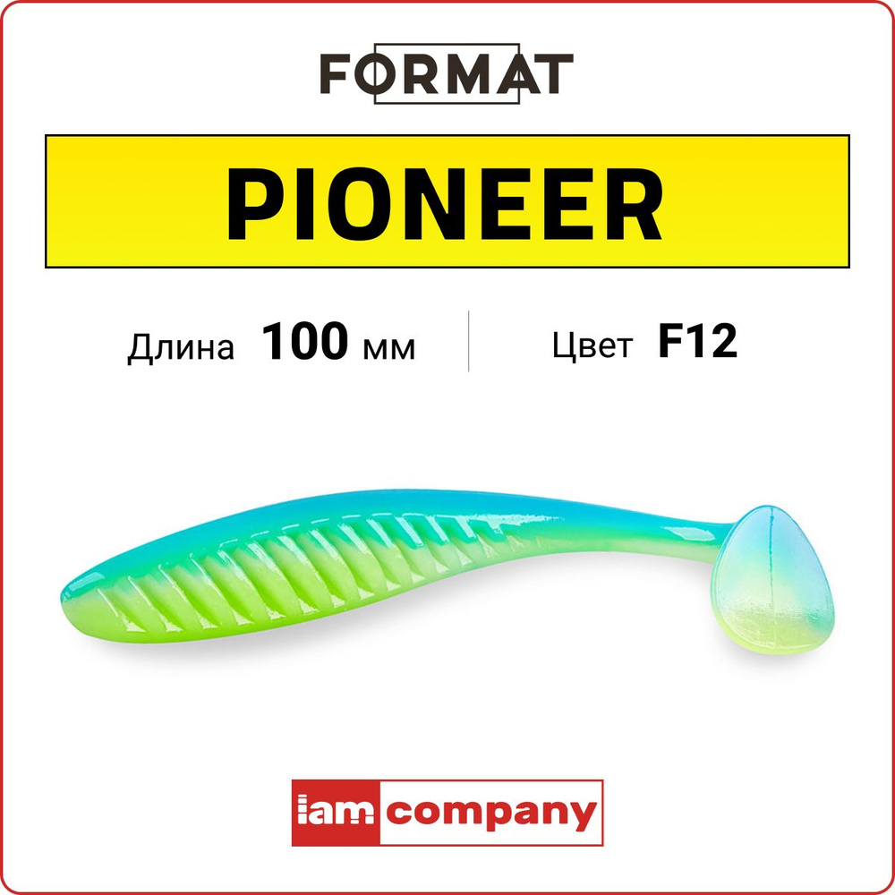 Приманка силиконовая Format PIONEER 100 мм цв. F12 / уп. 5 шт / Для летней рыбалки / Мягкая приманка #1