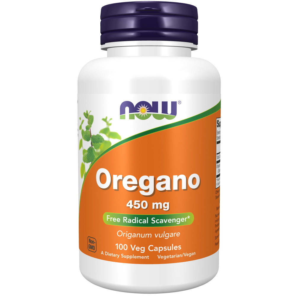 NOW Oregano 450 mg, Орегано 100 капсул #1