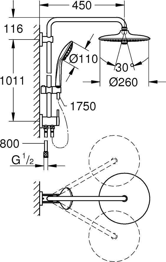 Душевая стойка Grohe Euphoria 27421002 #1