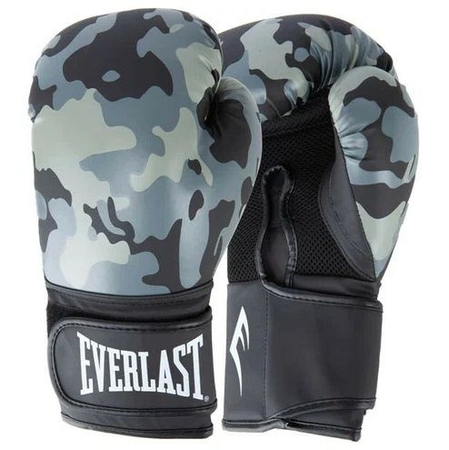 Перчатки тренировочные Everlast Spark_размер 12 oz_серый/камуфляж_искусственная кожа  #1