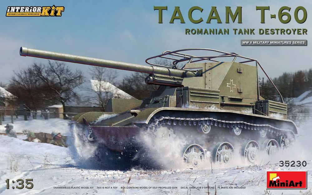 Сборная модель танка Tacam T-60 Румынская САУ. Набор с Интерьером 35230-1, масштаб 1/35  #1