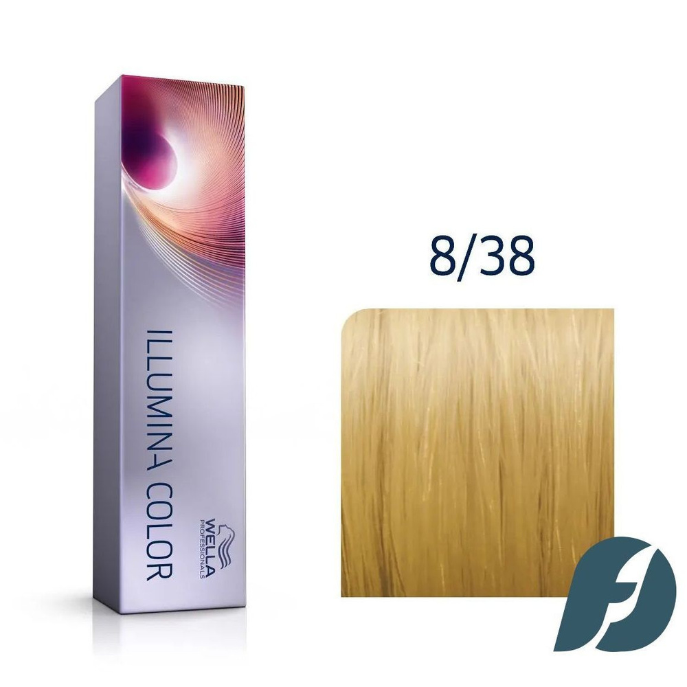 Wella Professionals Illumina Color 8/38 Крем-краска для волос - Светлый блонд золотисто-жемчужный, 60мл #1