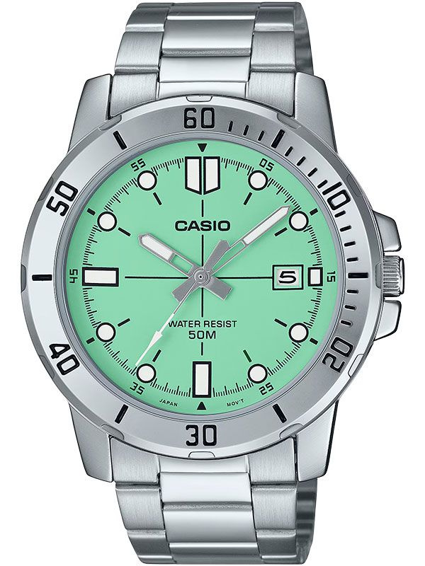 Кварцевые мужские наручные часы Casio Collection MTP-VD01D-3E1 с индикацией текущей даты  #1