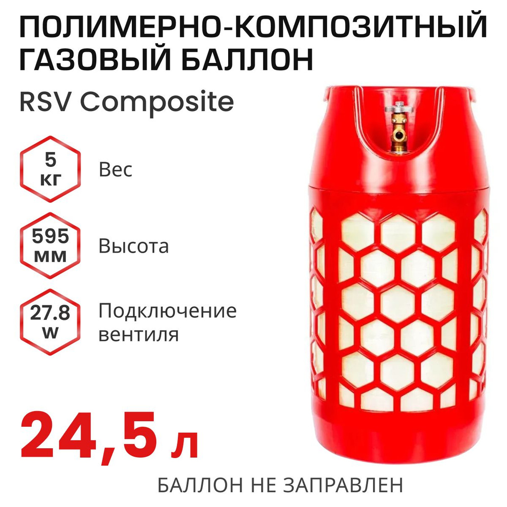 Баллон пропановый композитный 24,5 л (LPG/СУГ) RSV Composite #1