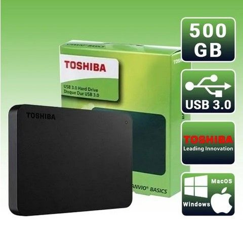 Toshiba 500 ГБ Внешний жесткий диск (Шнур USB в комплекте), черный  #1