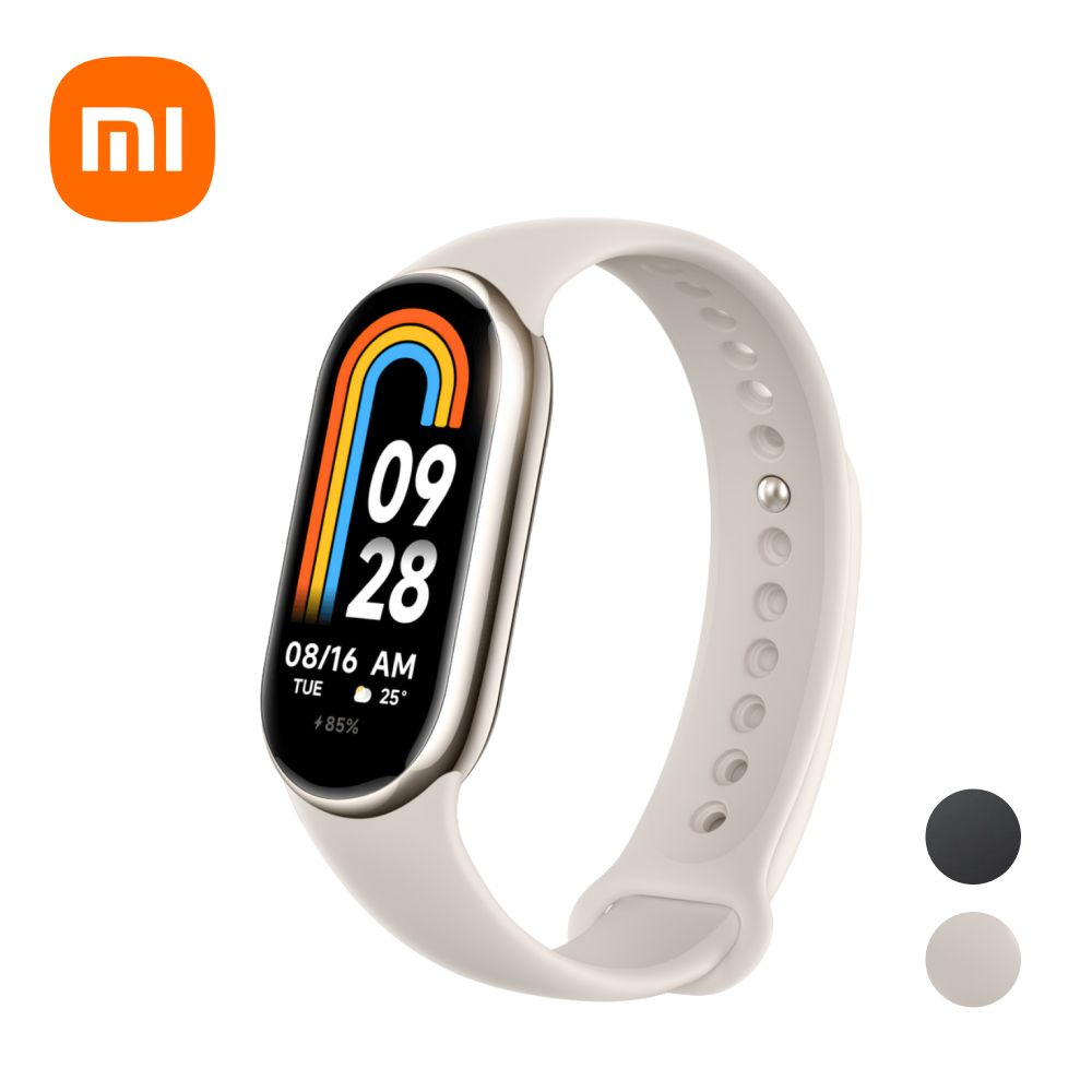 Фитнес-браслет Xiaomi Smart Band 8 (глобальная версия), бежевый. Уцененный товар  #1