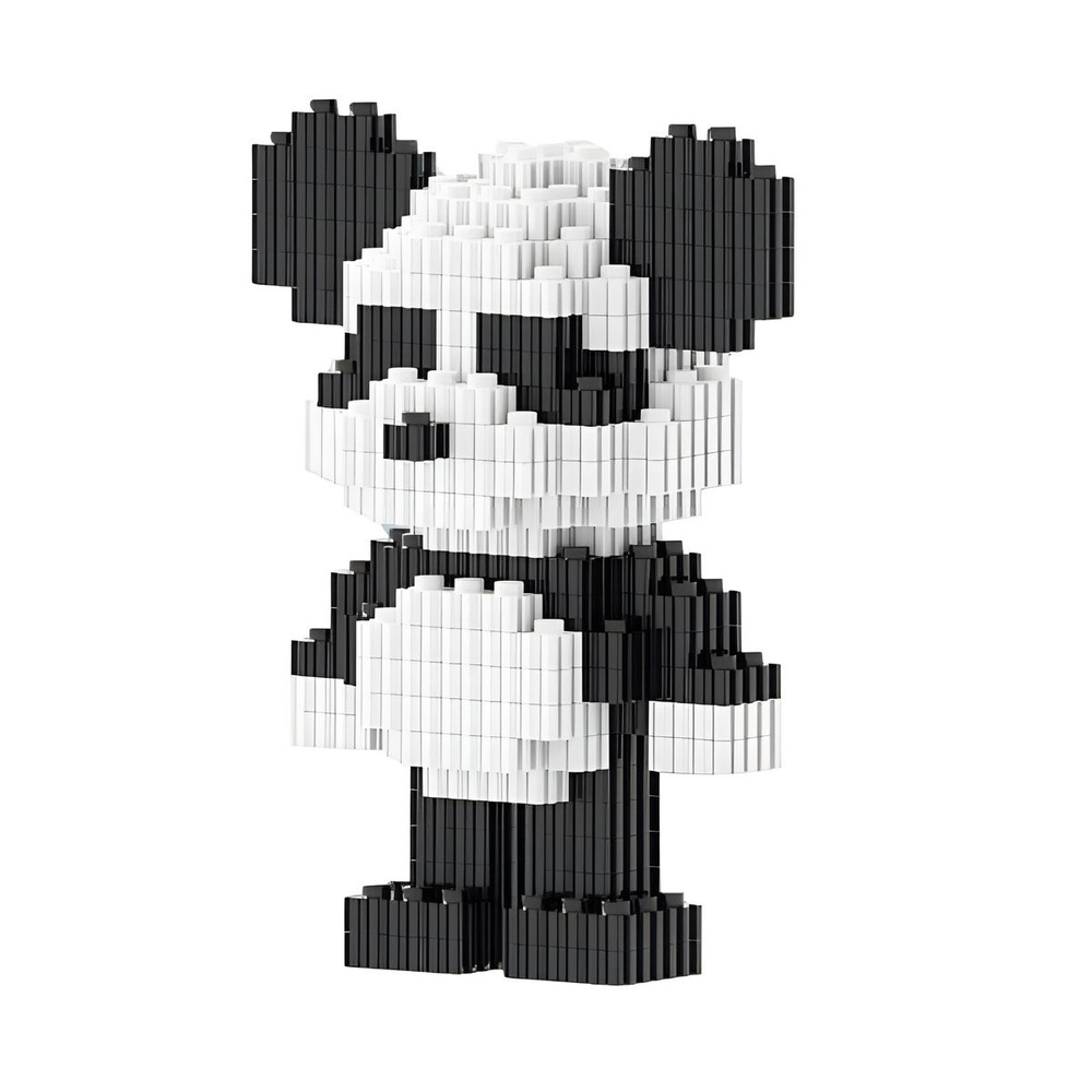 3D Конструктор MAGIC BLOCKS: Панда / BearBrick, фигурка из мини-блоков / 525 деталей  #1