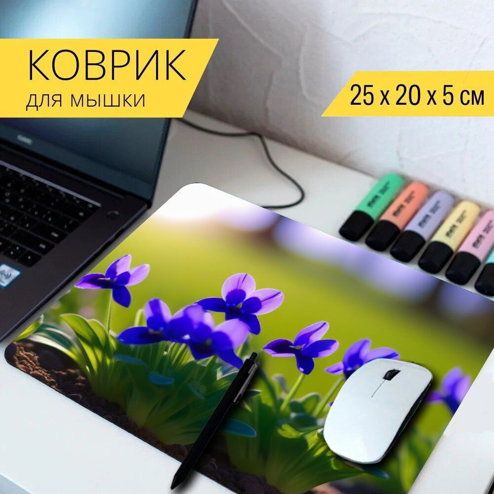 LotsPrints Коврик для мыши poc-PLACES-FLOWER-1141, разноцветный #1