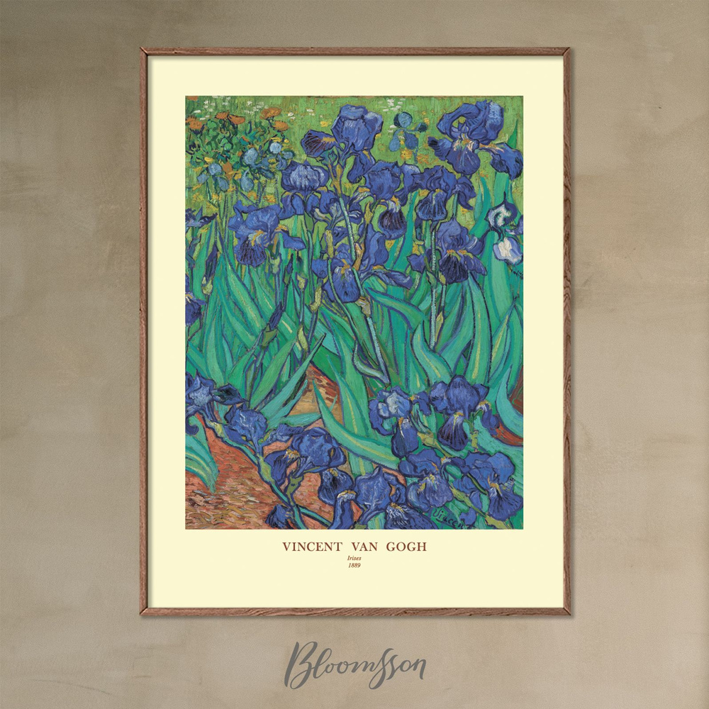 Bloomsson Постер "Натюрморт Irises / Ирисы, Винсент Ван Гог", 40 см х 30 см  #1