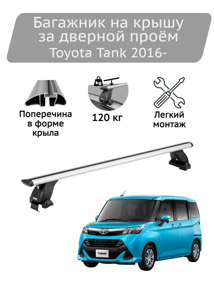 Багажник на крышу Lux БК3 silver Toyota Tank 2016- #1