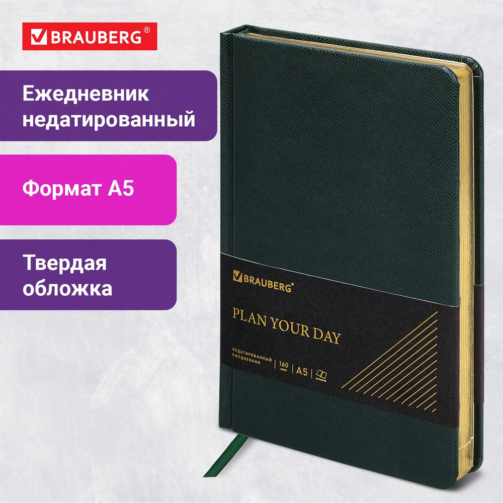 Ежедневник-планер (планинг) / записная книжка / блокнот недатированный А5 138х213мм Brauberg Iguana под #1