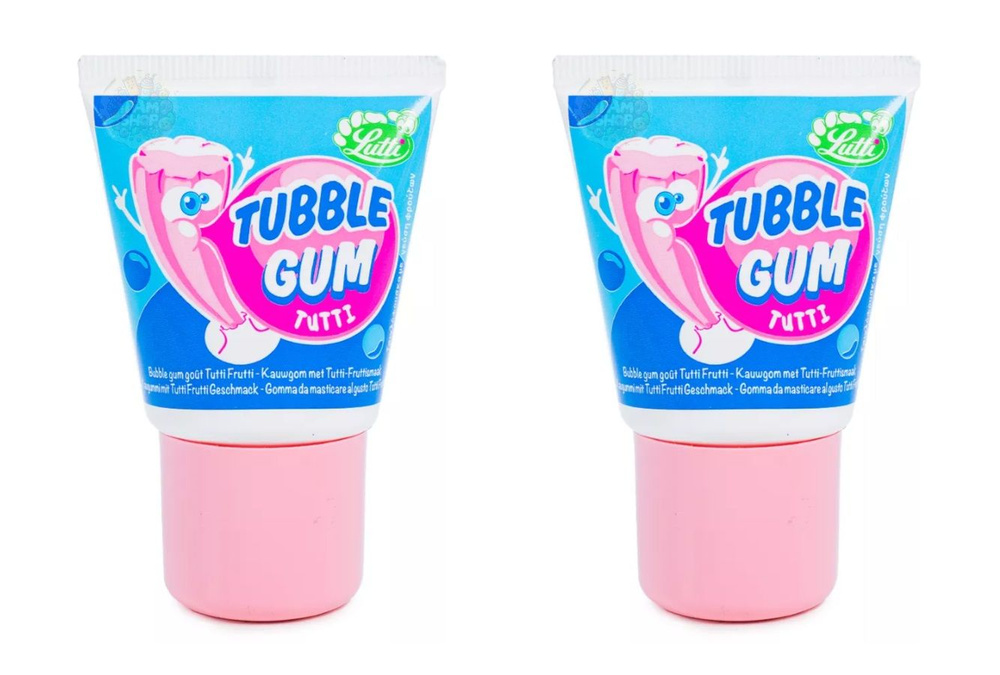 Жевательная резинка Tubble Gum Tutti Frutti Lutti SAS 2 уп по 35 г, Франция  #1