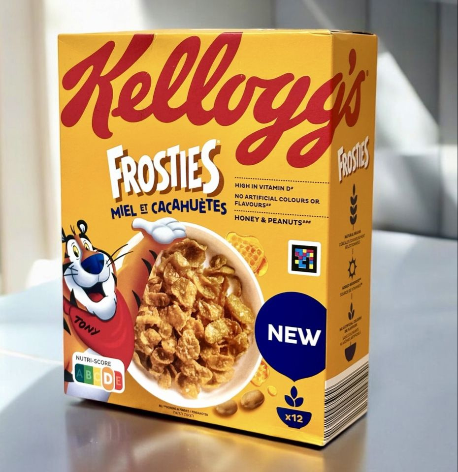 Готовый завтрак Kellogg's хлопья Frosties с медом и арахисом - 375г (Франция)  #1