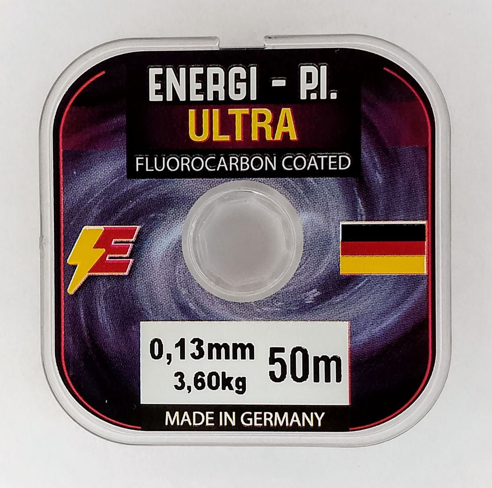 Леска рыболовная, монофильная ULTRA Fluorocarbon coated, 50 м; 0.13 мм ENERGI-P.I.  #1