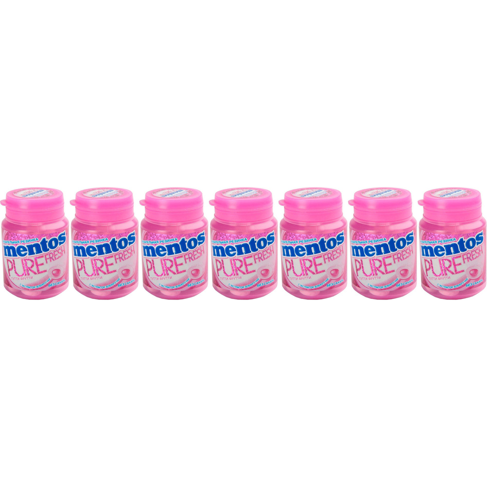 Жевательная резинка Mentos Pure Fresh Тутти Фрутти 36 шт 54 г, набор: 7 штук  #1