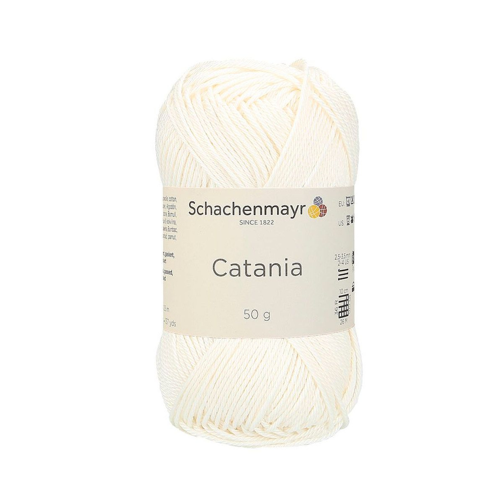 Catania /Катания/ пряжа Schachenmayr Originals, 100% хлопок, 50г/125м, арт. 9801210 цвет 00105, natur #1