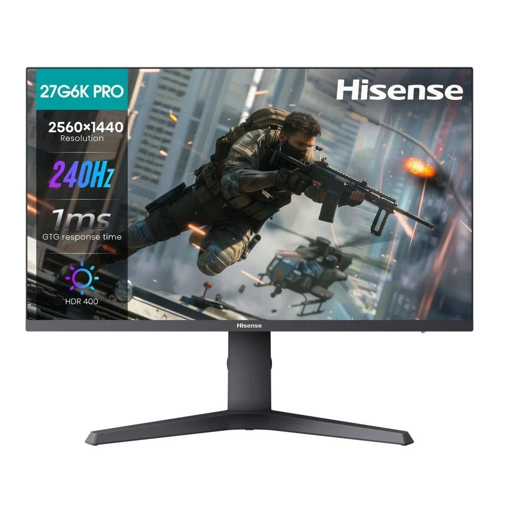 Hisense 27" Монитор 27G6K-PRO, 27 дюймов, время отклика 1мс, частота обновления 240 Гц, IPS-матрица с #1