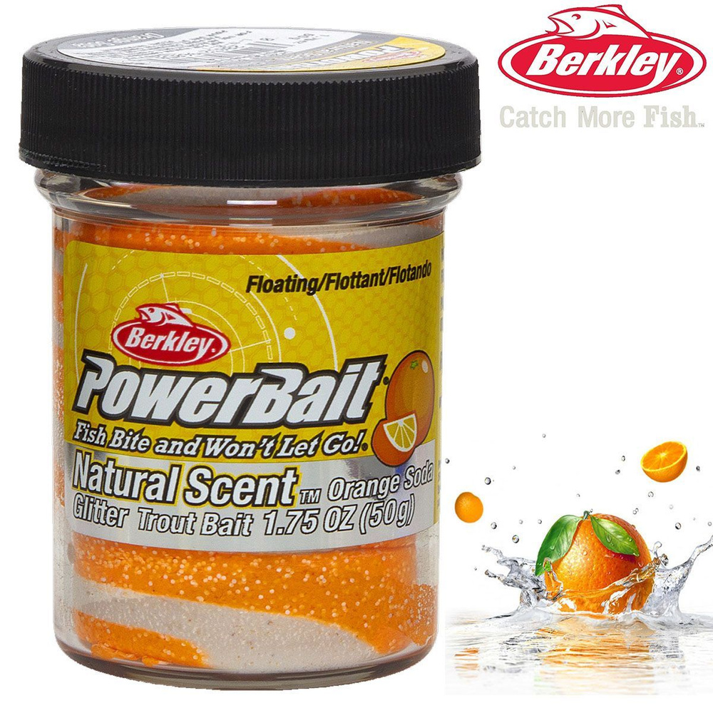 Паста Berkley PowerBait Natural Scent Trout Bait Orange Soda 50g #1