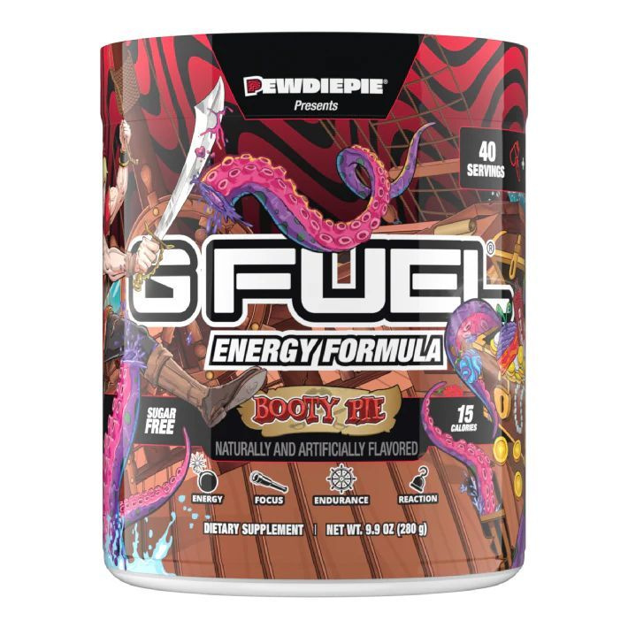 Сухой энергетик GFUEL Booty Pie Inspired by PewDiePie (Брусника), 40 порций, 280 г  #1