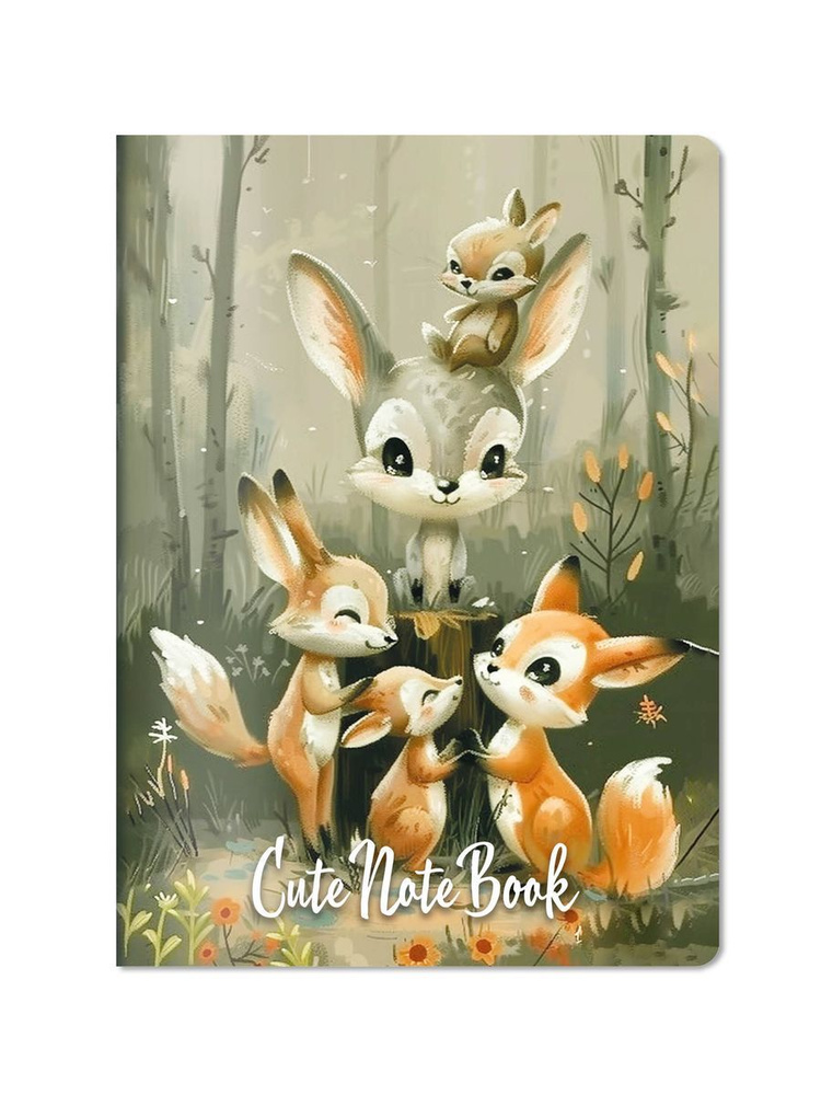 Cute Animals Notebook (А6, 32 л., дизайнерская бумага) #1