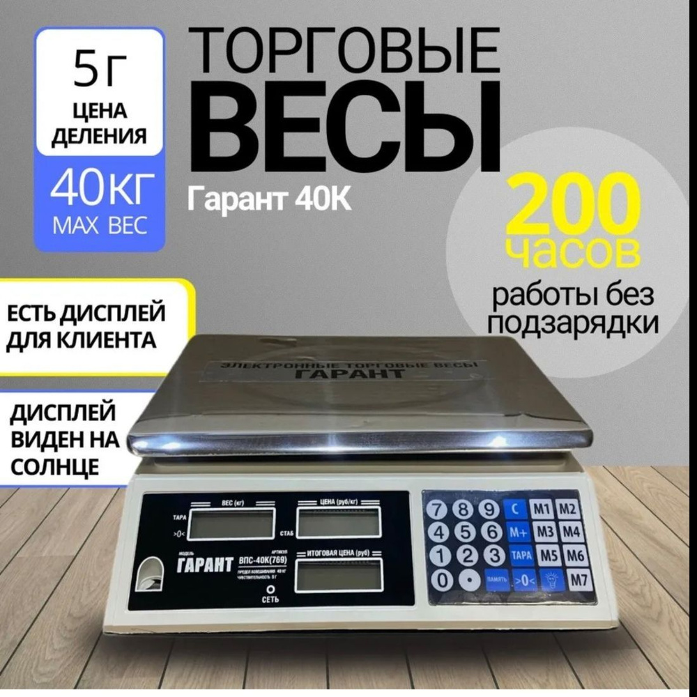 Гарант Электронные кухонные весы ВПС-35К, голубой #1