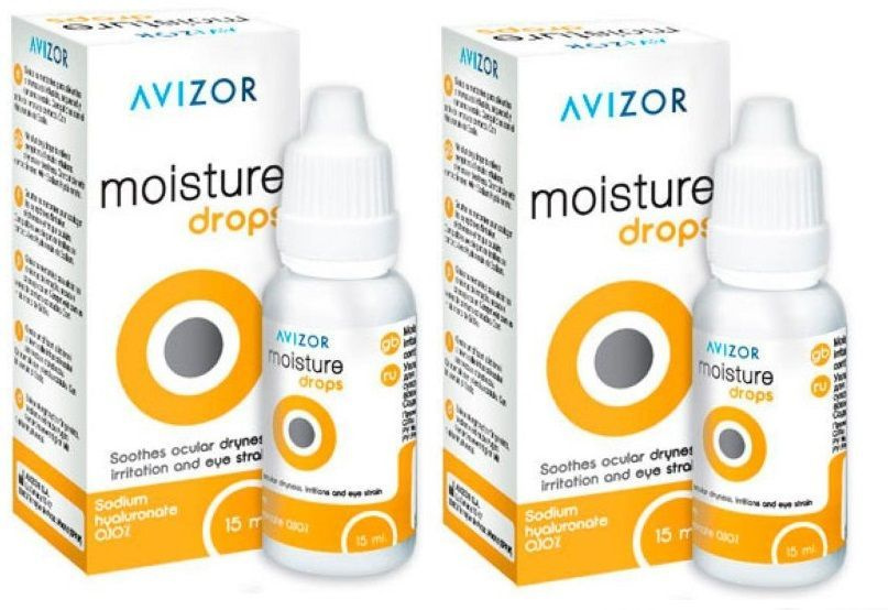 Капли Avizor Moisture Drops, 15 мл, 2 штуки #1