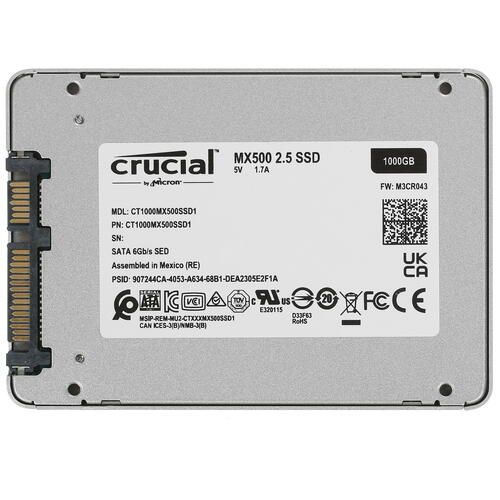 Crucial 1 ТБ Внутренний SSD-диск 1000 ГБ, 560 Мбайт/сек, 360 ТБ ([CT1000MX500SSD1])  #1