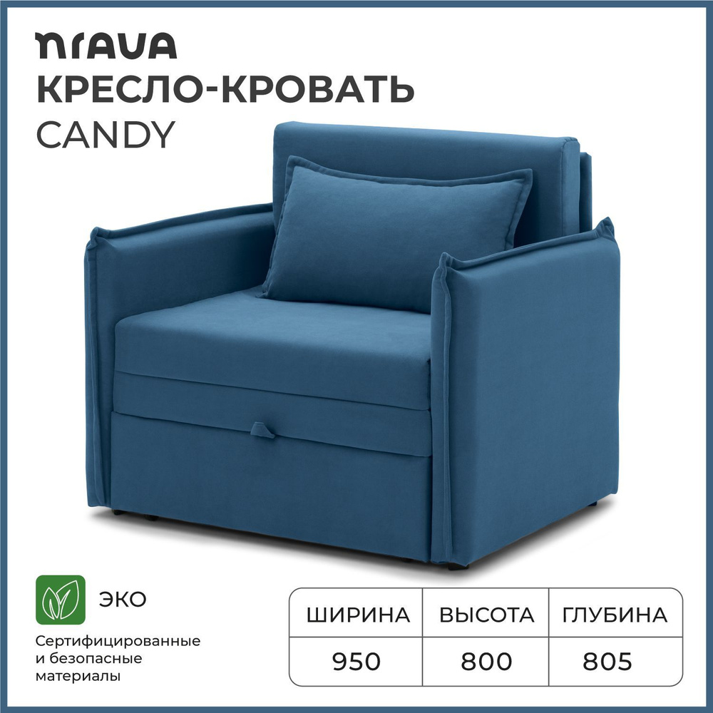 Кресло-кровать, кресло раскладное NRAVA Candy 950х805х800 Синий #1