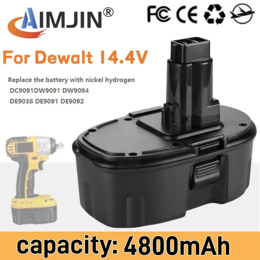 Ni-MH для Dewalt 14,4V 4800 mAh 6800 mAh 9800 mAh Сменный аккумулятор XRP DC9094 DW9091 DE9092 14,4 Вольтовый #1