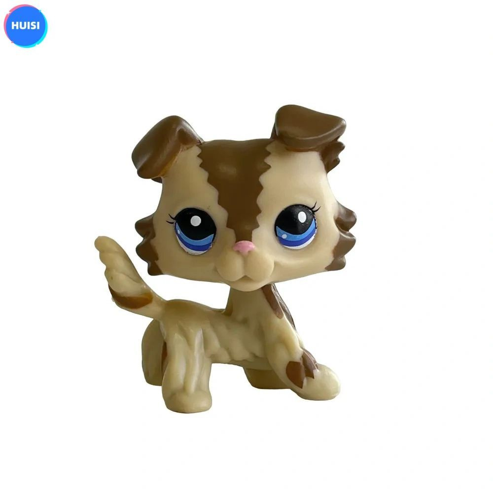 Littlest Pet Shop #2210 LPS игрушки ,У коричневого щенка голубые глаза, симпатичный колли ,Рождественские #1