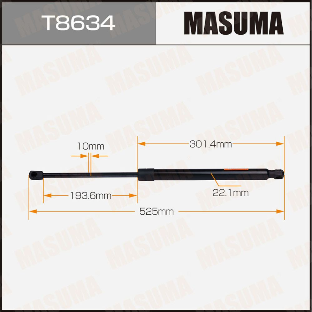 амортизатор крышки багажника l 525 мм masuma MASUMA T8634 #1