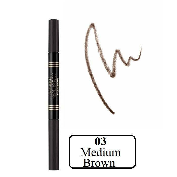 Карандаш для бровей Max Factor Real Brow Fill & Shape 03 Medium Brown, 0,6 гр #1