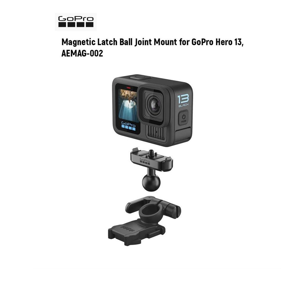 Магнитное шарнирное крепление, Magnetic Latch Ball Joint Mount for GoPro Hero 13, AEMAG-002  #1