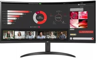 LG 34" Монитор Монитор 34" LG UltraWide 34WR50QK-B, 3440x1440, VA, 100Гц, 2хHDMI, изогнутый, черный, #1