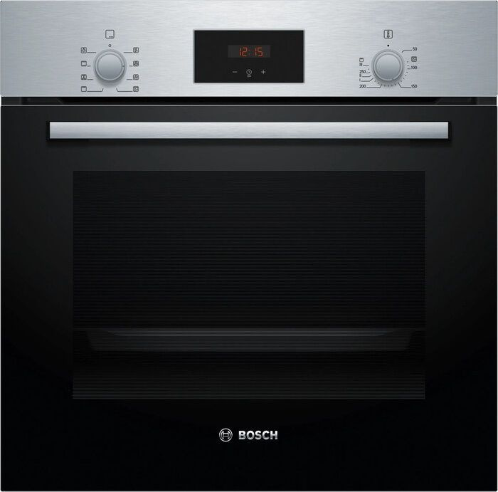 Духовой шкаф Bosch Serie 2 HBF113BR0Q, электрический встраиваемый, 66 л, серебристый/черный  #1