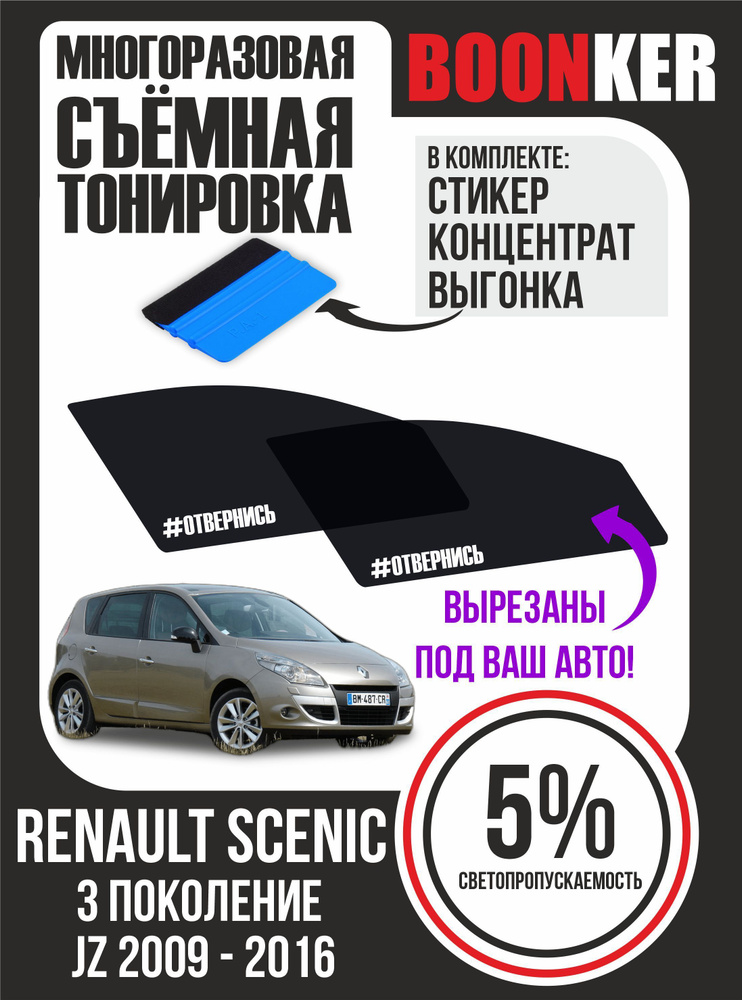 Съёмная тонировка Renault Scenic Рено Сценик #1