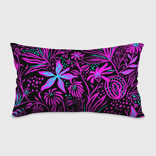 Purple flowers pattern Прямоугольная подушка #1