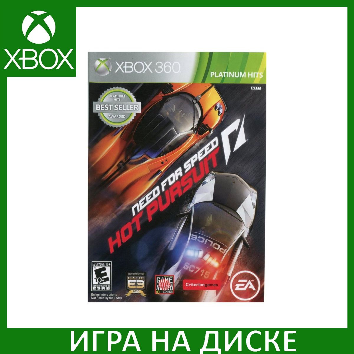 Диск с Игрой Need for Speed Hot Pursuit NTSC US (Xbox 360). Новый лицензионный запечатанный диск.